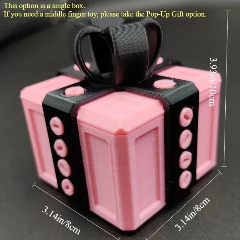 The Annoying Present with Middle Finger in A Box Gift Box with Screws Prank Surprise Pop-Up Novelty Funny Gifts for Adult Toys