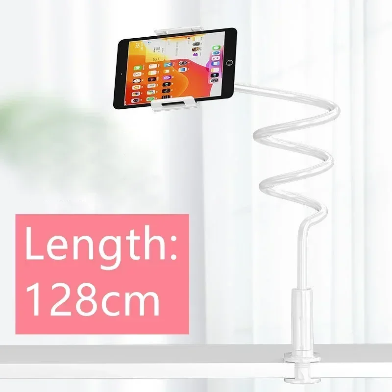 128cm Phone Holder Stand Lazy Bracket Headrest Bed 360 Flexible Long Arms Clamp Mount for IPhone Samsung and 3.5~6.7" Device