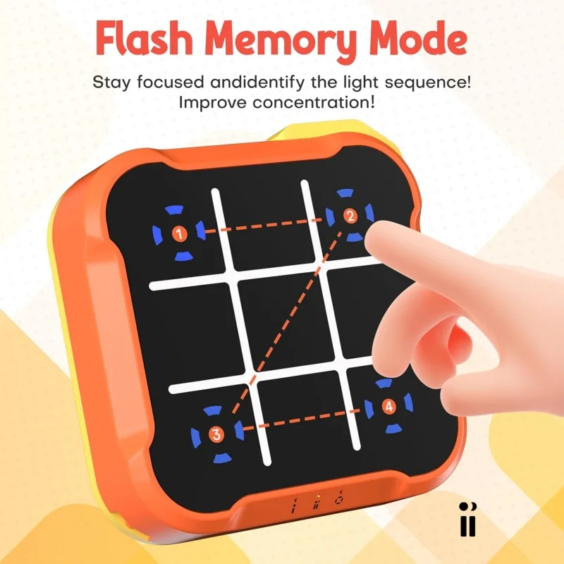 Tic Tac Toe Electronic Chessboard For Kids Interactive Strategy Game with AI Learning Mode Parent Child Educational Toy